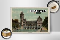 Holzschild Städte Hannover Flusswasserkunst Schloss 30x20cm