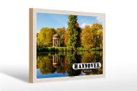 Holzschild Städte Hannover Blick auf Georgengarten...