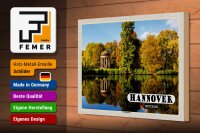 Holzschild Städte Hannover Blick auf Georgengarten 30x20cm