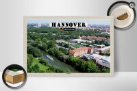 Holzschild Städte Hannover Blick auf Ihmeufer 30x20cm