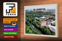 Holzschild Städte Hannover Blick auf Ihmeufer 30x20cm