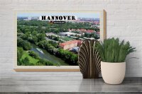 Holzschild Städte Hannover Blick auf Ihmeufer 30x20cm