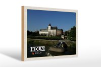 Holzschild Städte Köln Porz Rhein Gebäude 30x20cm Geschenk
