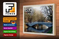 Holzschild Städte Rautenstrauchkanal Köln-Lindenthal 30x20cm