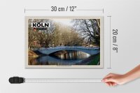 Holzschild Städte Rautenstrauchkanal Köln-Lindenthal 30x20cm