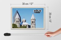 Holzschild Städte Köln St. Apostel Architektur 30x20cm