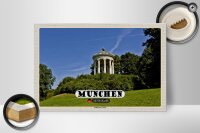 Holzschild Städte München Englischer Garten 30x20cm Geschenk