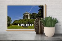 Holzschild Städte München Englischer Garten 30x20cm Geschenk