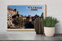 Holzschild Städte Nürnberg Gostenhof Altstadt 30x20cm