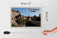 Holzschild Städte Nürnberg Gostenhof Altstadt 30x20cm