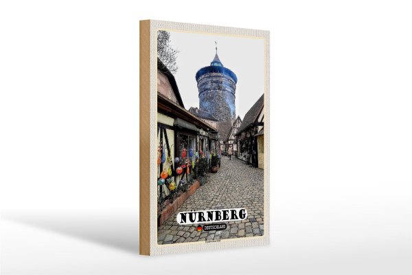 Holzschild Städte Nürnberg Handwerker Hof Altstad 20x30cm