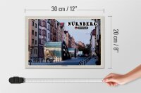 Holzschild Städte Nürnberg Kaulbachplatz Architektur 30x20cm