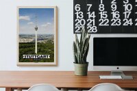 Holzschild Städte Stuttgart Fernsehturm Stadt 20x30cm