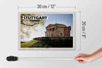 Holzschild Städte Stuttgart Grabkapelle Architektur 30x20cm