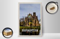 Holzschild Städte Stuttgart Johanneskirche 20x30cm Geschenk