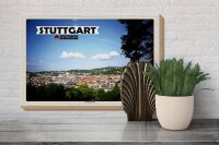 Holzschild Städte Ausblick auf Stuttgart Süd 30x20cm