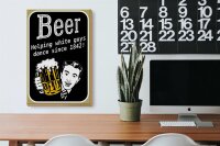 Holzschild Spruch 20x30cm Beer helping white guys dance