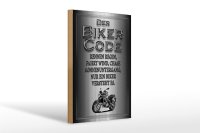 Holzschild Motorrad 20x30cm Biker Code rennen regen wind