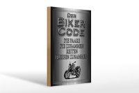 Holzschild Motorrad 20x30cm Biker Code Paare zusammen