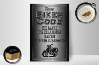 Holzschild Motorrad 20x30cm Biker Code Paare zusammen