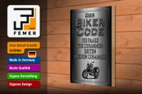 Holzschild Motorrad 20x30cm Biker Code Paare zusammen