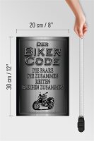 Holzschild Motorrad 20x30cm Biker Code Paare zusammen