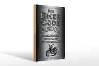 Holzschild Motorrad 20x30cm Biker Code Freedom getting