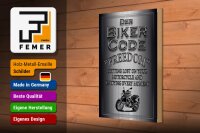 Holzschild Motorrad 20x30cm Biker Code Freedom getting