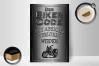 Holzschild Motorrad 20x30cm Biker Code mit Absicht