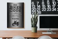 Holzschild Motorrad 20x30cm Biker Code mit Absicht