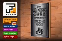 Holzschild Motorrad 20x30cm Biker Code getting lost on