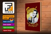 Holzschild Bier 20x30cm Beer it´s whats for Breakfast