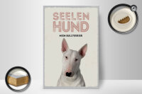 Holzschild Spruch 20x30cm Seelen Hund mein Bullterrier