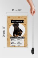 Holzschild Spruch 20x30cm Rottweiler Eigentumsrechte Geschenk