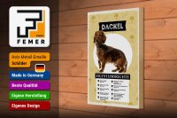 Holzschild Spruch 20x30cm Dackel Eigentumsrechte Geschenk