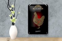 Blechschild Fleisch 12x18cm Fowl exklusive chicken
