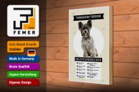 Holzschild Spruch 20x30cm Yorkshire Terrier Eigentumsrechte
