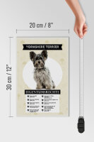 Holzschild Spruch 20x30cm Yorkshire Terrier Eigentumsrechte