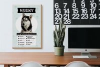 Holzschild Spruch 20x30cm Husky Eigentumsrechte Geschenk