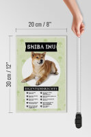 Holzschild Spruch 20x30cm Shiba Inu Eigentumsrechte Geschenk