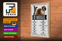 Holzschild Spruch 20x30cm Hunderegel du darfst mich nicht rufen