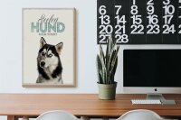 Holzschild Tiere 20x30cm Seelen Hund mein Husky Schild