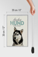 Holzschild Tiere 20x30cm Seelen Hund mein Husky Schild