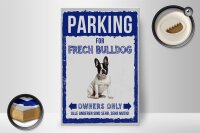Holzschild Spruch 20x30cm parking for frech bulldog Geschenk