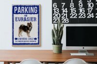 Holzschild Spruch 20x30cm parking for eurasier Hund