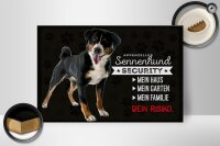 Holzschild Spruch 30x20cm Sennenhund Security mein Haus