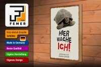 Holzschild Spruch 20x30cmkröte hier wache eigene Gefahr