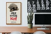 Holzschild Spruch 20x30cmkröte hier wache eigene Gefahr