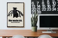 Holzschild Spruch 20x30cm Hund hier wache ich eigene Gefahr