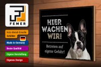 Holzschild Spruch 30x20cm Tiere hier wachen wir eigene Gefahr